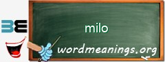 WordMeaning blackboard for milo